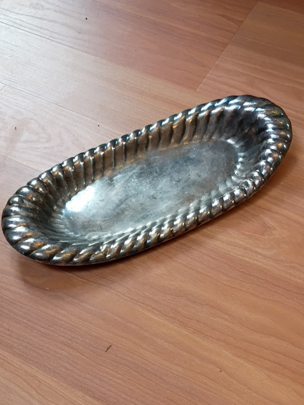 Reed & Barton Oval Rope-Edge Serving Tray in Silver